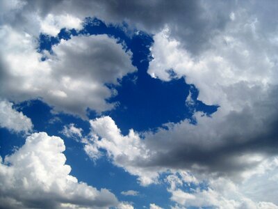 Blue sky cloudy photo