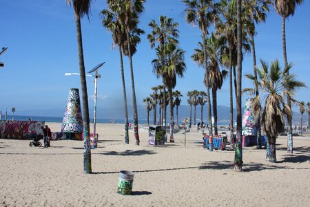 View of the Pacific Ocean and the beach in Venice Beach