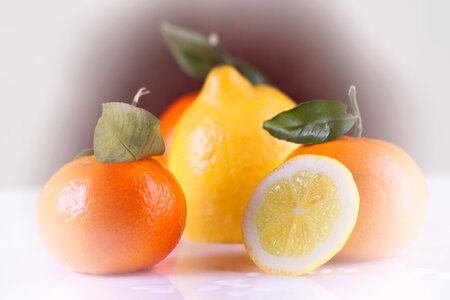 Vitamins lemon oranges photo