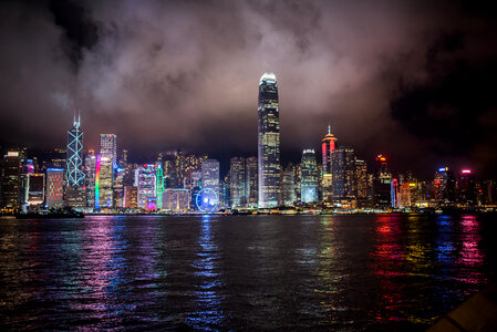 Hong Kong Skyline at Night photo