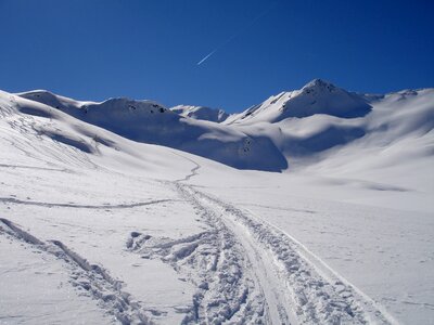 Ski track snow tracks alpine photo