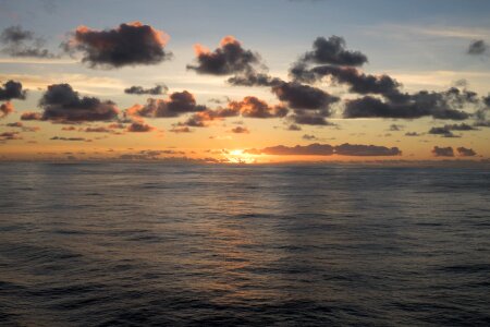 Sunset sea ocean photo