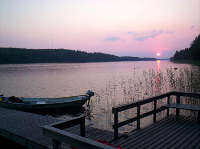 Purple Sunset over Lake Keitele in Aanekoski, Finland