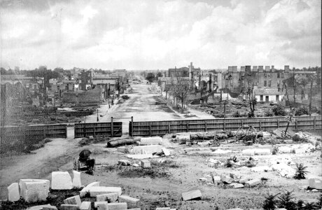 Ruins of the State House after the Civil War in Columbia, South Carolina
