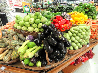 Vegetables at a farmers market photo
