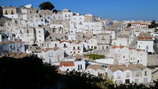 Monte sant'angelo landscape white houses photo