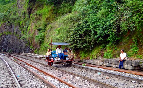 India railroad mountain railway photo