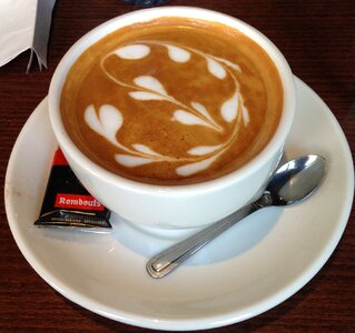 Cafe latte breakfast cup