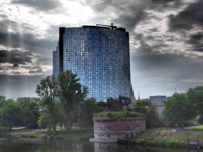Skyscraper architecture hotel