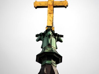 Religion cross sculpture