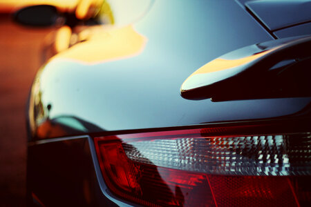 Close-Up View of Sports Car Rear Light photo