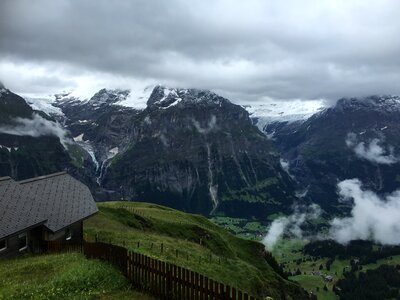 Monch and Jungfrau mountains in the Jungfrau region