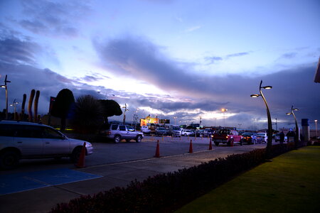 Cityscape with the city lights of Uyuni at sunset
