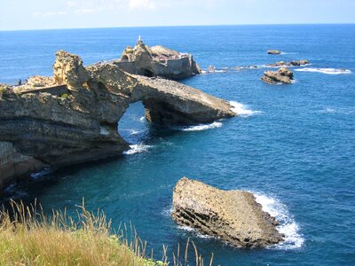 Rock rock arch sea photo