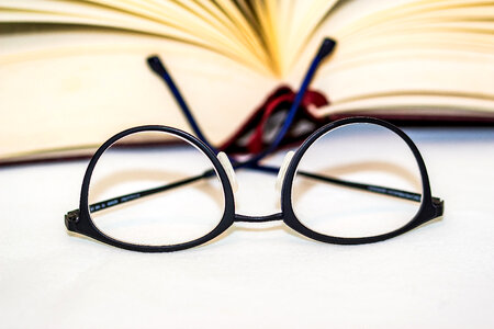 Reading Glasses & Book photo