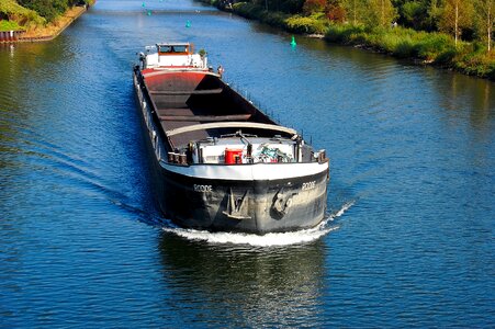 Ship rhine herne canal bridge