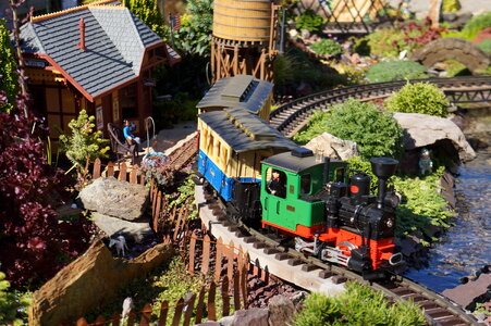 detailed miniature model railway photo