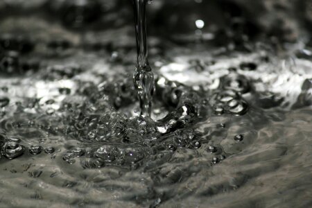 Black and white clear splashes photo