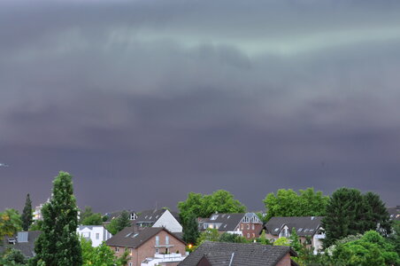 Thunderclouds over the village