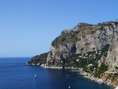 Amalfi coast rocky cliffs photo