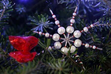 Season beaded ornament tree photo
