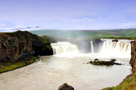 Iceland waterfall river photo