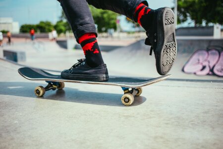 Skateboarding Closeup photo