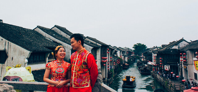 Traditional Chinese Wedding Couple photo
