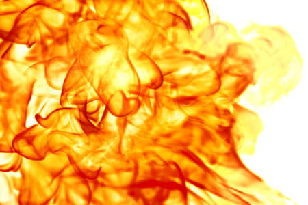 Fire on White Background photo