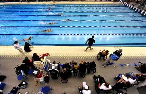 Swimmers swimming sports photo