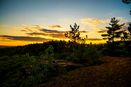 Sunset over the Mounds and landscapes photo