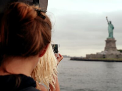 Taking picture boat trip photo