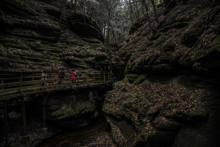 On the Walkway to Witches Gulch at Wisconsin Dells photo