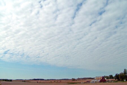 Fall field sky