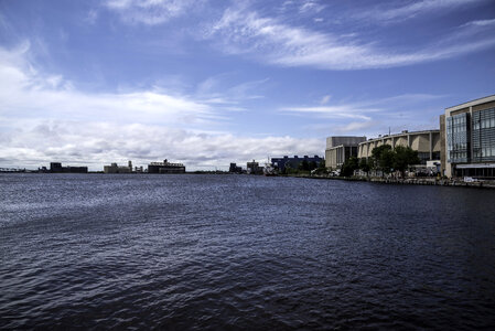 Shoreline and Bay landscape of Lake Superior in Duluth, Minnesota