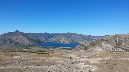Coldwater Lake formed by the eruption from Mount st Helens photo