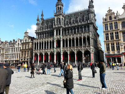 Brussels Courtyard in the City in Belgium photo