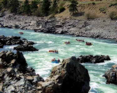 River rafting sport outdoor activity photo