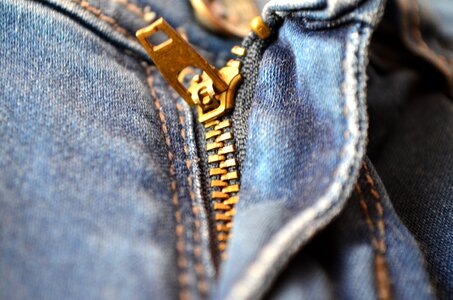 Zip Denim Jeans photo