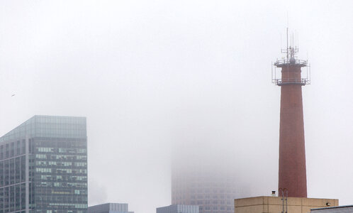 City Fog Buildings photo