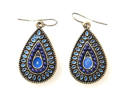 Blue ornament beads