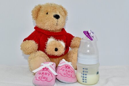 Baby bottle milk photo