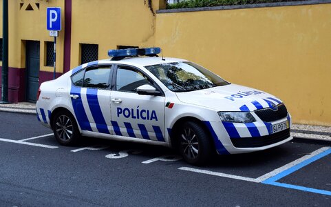 Parked up state trooper police vehicle