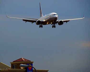 Landing travel aircraft photo