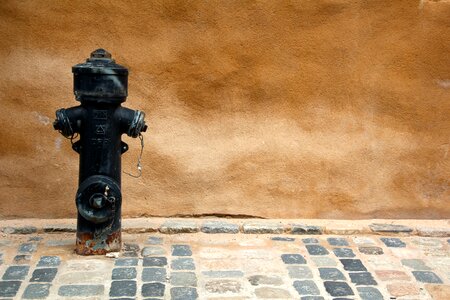 Metal fire fighting water water hydrant photo