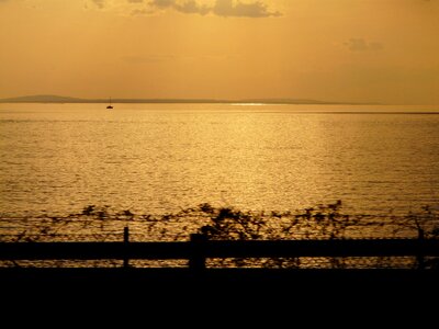 Sunset boat sky photo