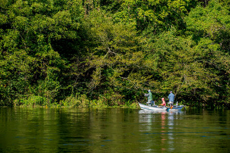 Group fishing in drift boat on White River-1 photo
