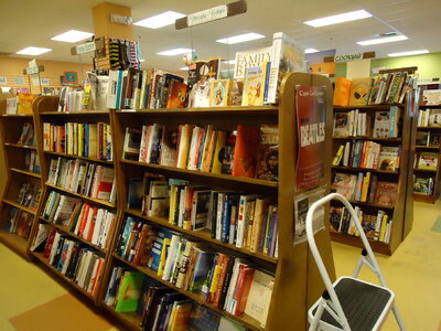Bookstore shelves photo