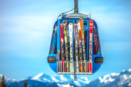 Ski Lift Gondola Snow Mountains photo