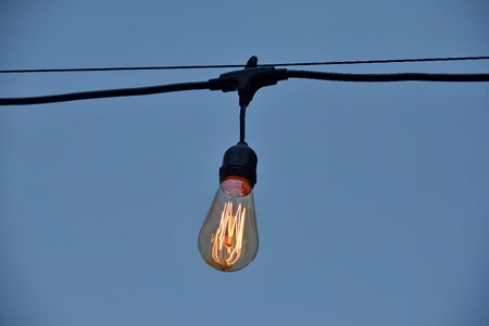 Light Bulb cable cloud photo